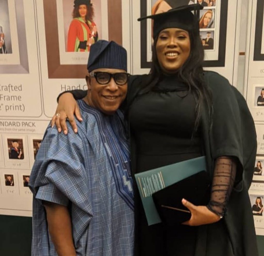 Adebayo Salami and daughter