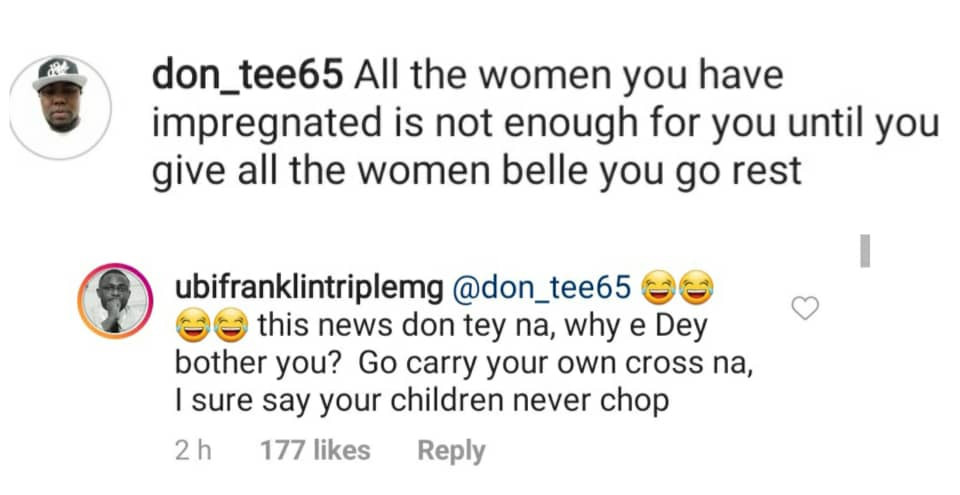 Ubi Franklin and Instagram user clash over BBnaija housemates Nengi and Erica